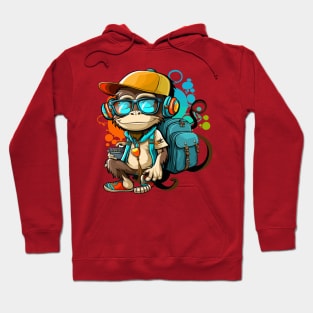 Funky Monkey: Ready to Jam Print Design! Hoodie